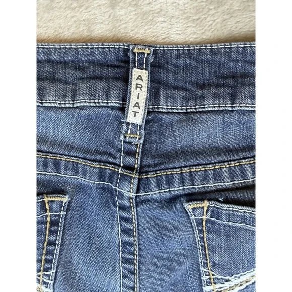 ARIAT Real Denim Jeans Women's 32R Riding Jean Whip Stitch Bootcut - Picture 5 of 12